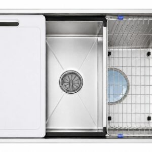 Bấm vào để xem thư viện ảnh Chậu rửa bát Chef's EH-S7646R Nano Silver
