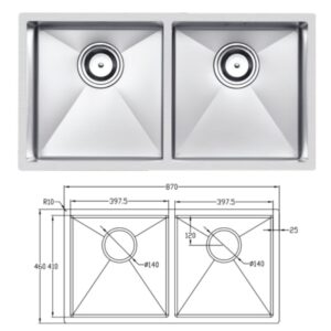 Bấm vào để xem thư viện ảnh Chậu Rửa Bát Chống Xước INOX 304 EUC28746EB Eurogold
