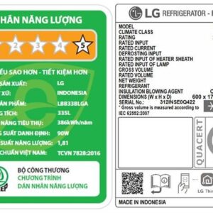 Tủ lạnh LG Inverter 335 lít LBB33BLGA