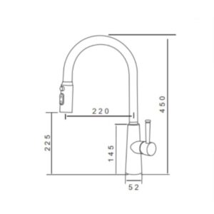 Bấm vào để xem thư viện ảnh Vòi rửa chén nóng lạnh GrandX GXF03