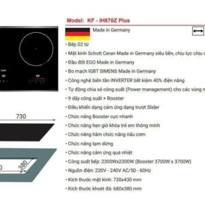 Bấm vào để xem thư viện ảnh Bếp từ đôi KAFF KF-IH870Z PLUS