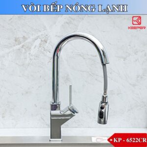 Bấm vào để xem thư viện ảnh Vòi rửa bát dây rút nóng lạnh Keeper KP-6522CR