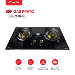 Bấm vào để xem thư viện ảnh Bếp gas âm Prato PT-802.G2