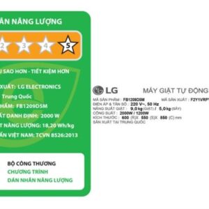 Máy giặt sấy LG Inverter giặt 9 kg - sấy 5 kg FB1209D5M