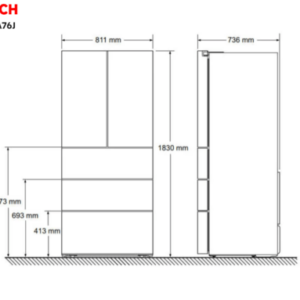 Tủ lạnh cửa kính Bosch 426 lít KFN86AA76J Serie 6