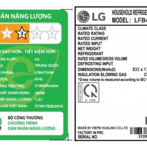 Tủ lạnh LG Inverter 474 lít Multi Door LFB47SVM