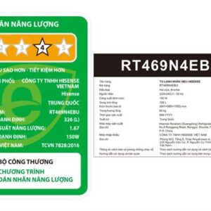 Tủ lạnh Hisense Inverter mặt kính 324 lít RT469N4EBU