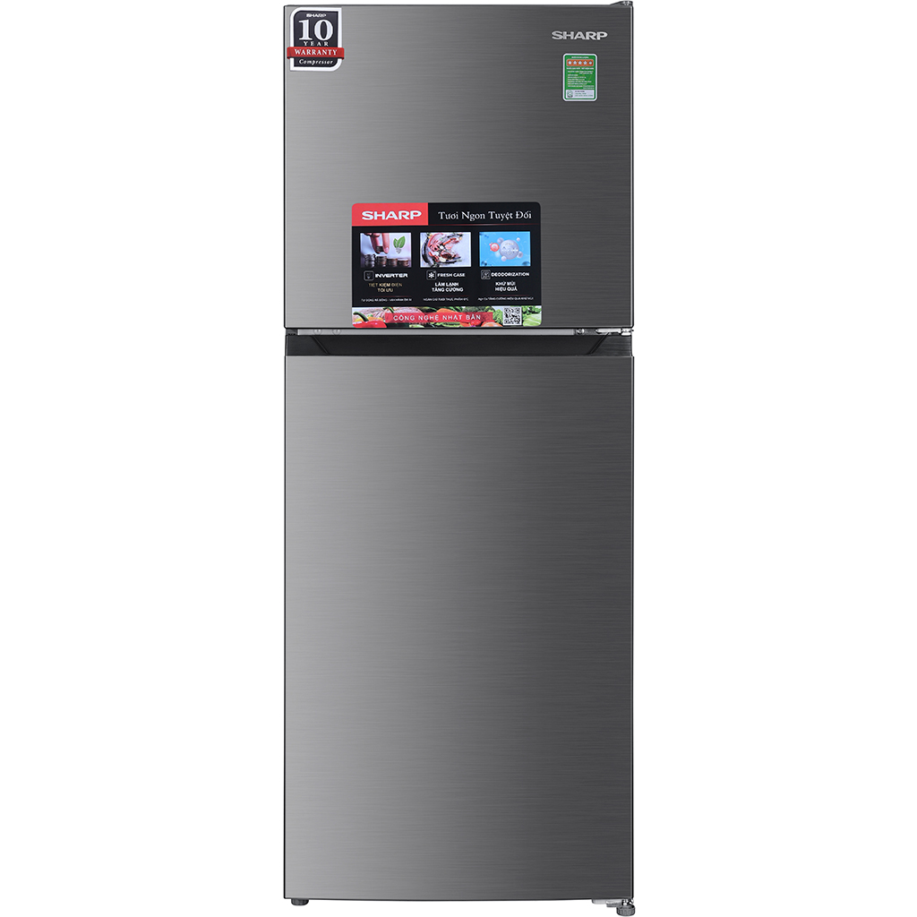 SJ-X215V-SL-t.jpg Tủ lạnh Sharp Inverter 197 lít SJ-X215V-SL