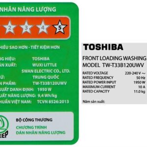 Máy giặt cửa trước Toshiba lồng ngang TW-T33B120UWV(MK) 11kg inverter
