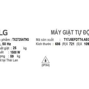 Máy giặt LG Inverter 25 kg TX2725AT9G