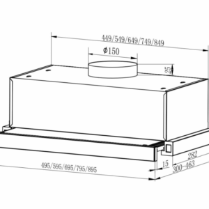 Bấm vào để xem thư viện ảnh Máy hút mùi âm tủ Blanc BA 7002AT