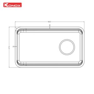 Bấm vào để xem thư viện ảnh Chậu rửa bát chống xước Konox Tari Smart 8047PP