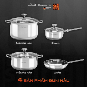 Bấm vào để xem thư viện ảnh Bộ nồi Inox Junger CWJ-070 cao cấp