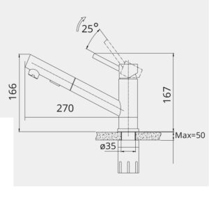 Bấm vào để xem thư viện ảnh Vòi rửa bát Garis MF08M