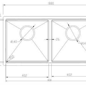Bấm vào để xem thư viện ảnh Chậu Rửa Bát Âm 2 Hố Chống Xước Cân INOX 304 EUC28845GB Eurogold
