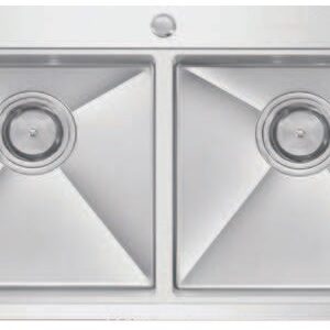 Bấm vào để xem thư viện ảnh Chậu Rửa Bát Chống Xước 2 Hố INOX 304 EUC28850GA Eurogold
