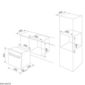Bấm vào để xem thư viện ảnh Lò Nướng Kết Hợp Vi Sóng Âm Tủ Dung Tích 44L Malloca MW944TA