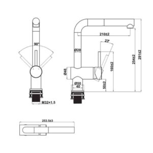 Bấm vào để xem thư viện ảnh VÒI BẾP Hafele HT21-CH1P254 577.55.200