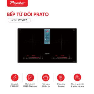 Bấm vào để xem thư viện ảnh Bếp từ đôi Prato PT-662