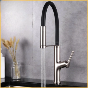 Bấm vào để xem thư viện ảnh Vòi rút thân chóp màu đen inox 304 GROB GFS304.01