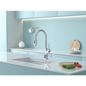 Bấm vào để xem thư viện ảnh Vòi rửa bát dây rút nóng lạnh Keeper KP-6522CR