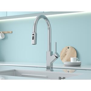 Bấm vào để xem thư viện ảnh Vòi rửa bát dây rút nóng lạnh Keeper KP-6522CR