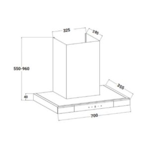 Bấm vào để xem thư viện ảnh MÁY HÚT MÙI FANDI ECPR70