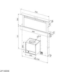 Bấm vào để xem thư viện ảnh Máy hút khói khử mùi âm tủ Malloca LIFT-K6008