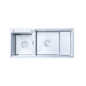 Bấm vào để xem thư viện ảnh CHẬU RỬA BÁT 2 HỐ NOBINOX RAZIA NJ575