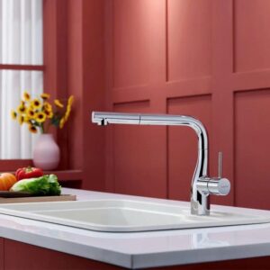 Bấm vào để xem thư viện ảnh Vòi Rửa Bát Dây Rút NOBINOX JAPA NX996 - Tặng bộ nồi 4 món