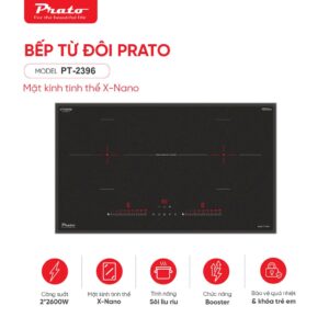 Bấm vào để xem thư viện ảnh Bếp từ đôi Prato PT-2396